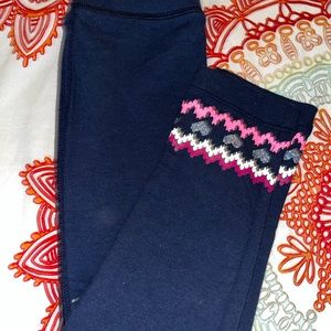New With Tags JCrew Girls CrewCut Navy Blue Heart leggings